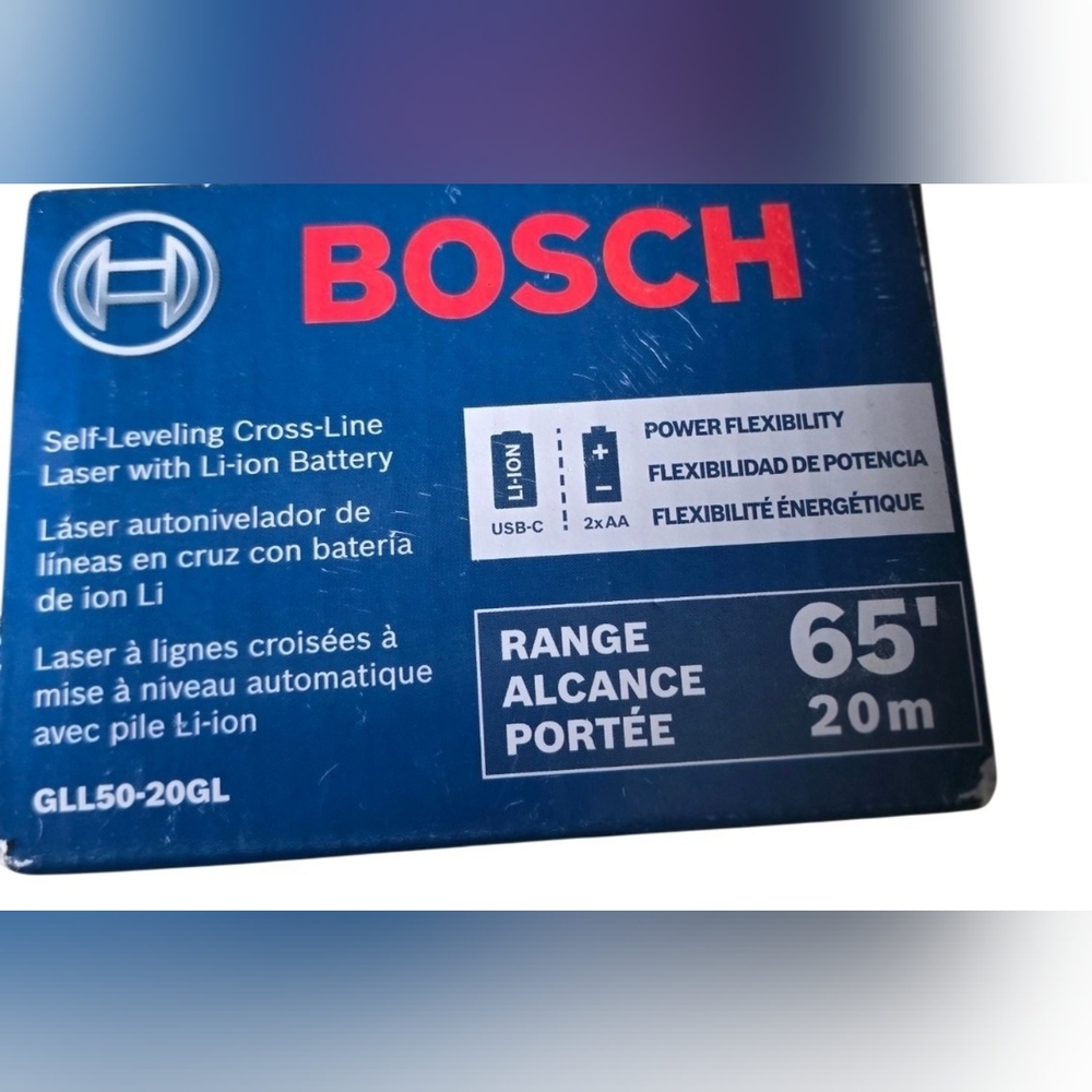 NEW Bosch GLL50-20GL Green Laser Level Sealed Self-Leveling Cross Line 65ft